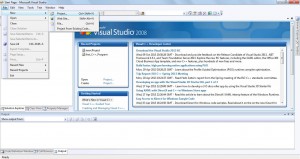 Open Microsoft Visual Studio 2008
